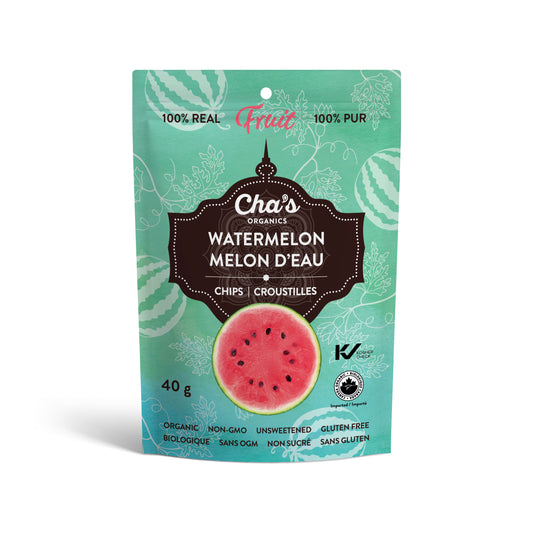Chas Organics Organic Watermelon Chips, Case of 6 x 40g