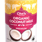 Chas Organics Premium Coconut Milk, Case of 12 x 400ml