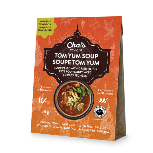 Chas Organics Tom Yum Soup Mix, Case of 6 x 55g
