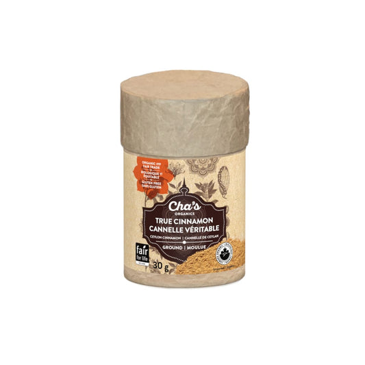 Chas Organics True Cinnamon, Ground, Case of 6 x 130g