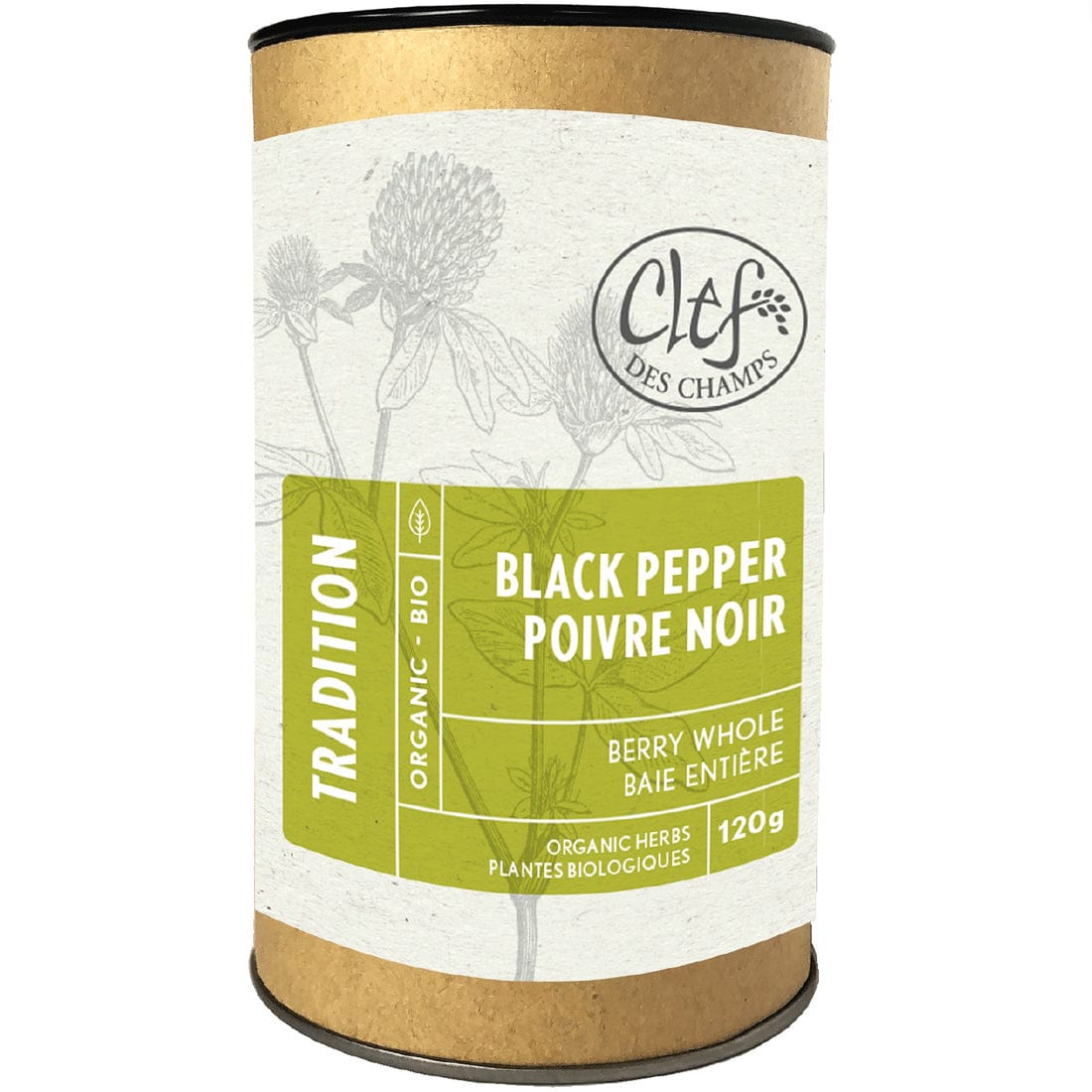 Clef des Champs Black Pepper Organic Whole, Case of 6 x 120g