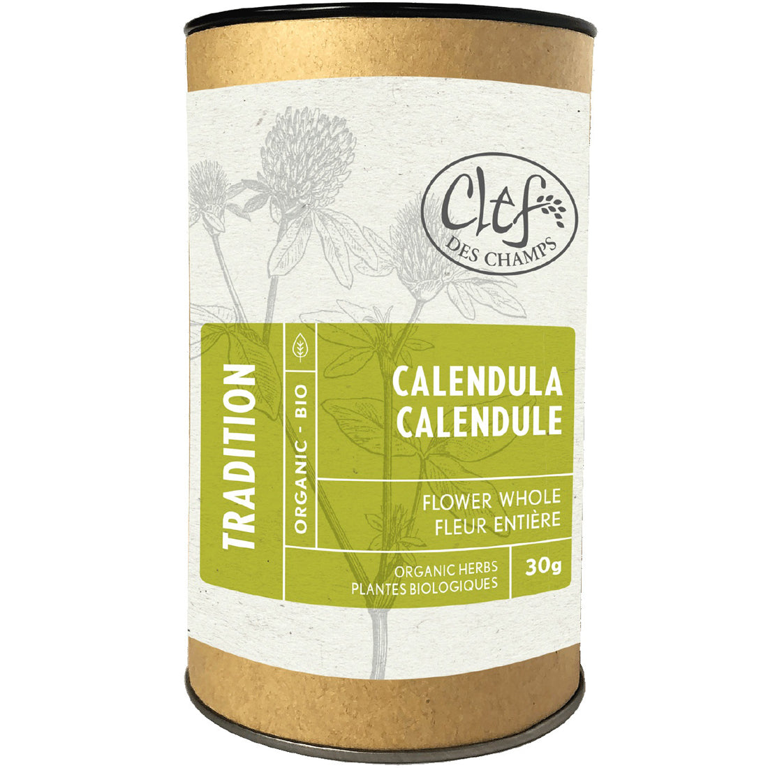Clef des Champs Calendula Organic Loose Tea, Case of 6 x 30g