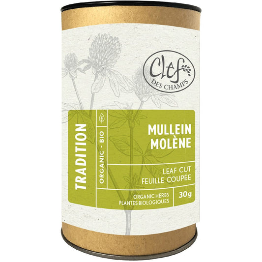 Clef des Champs Mullein Leaf Organic Loose Tea, Case of 6 x 30g
