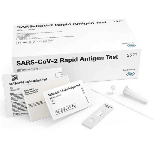Roche SARS & Covid-2 Rapid Antigen Test, Health Canada Approved Covid Test 15 Min Results, 25 Tests Per Box