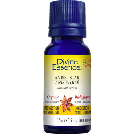 Divine Essence Anise - Star Essential Oil (Organic), 15ml