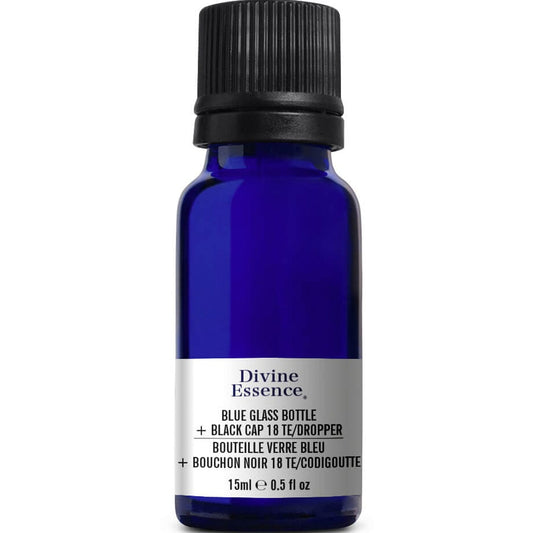 Divine Essence Black Glass Bottle Plus Black Cap