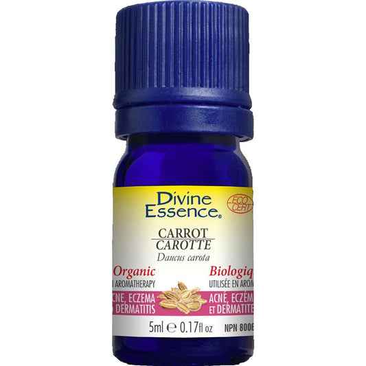 Divine Essence Carrot Essential Oil (Organic), 5ml