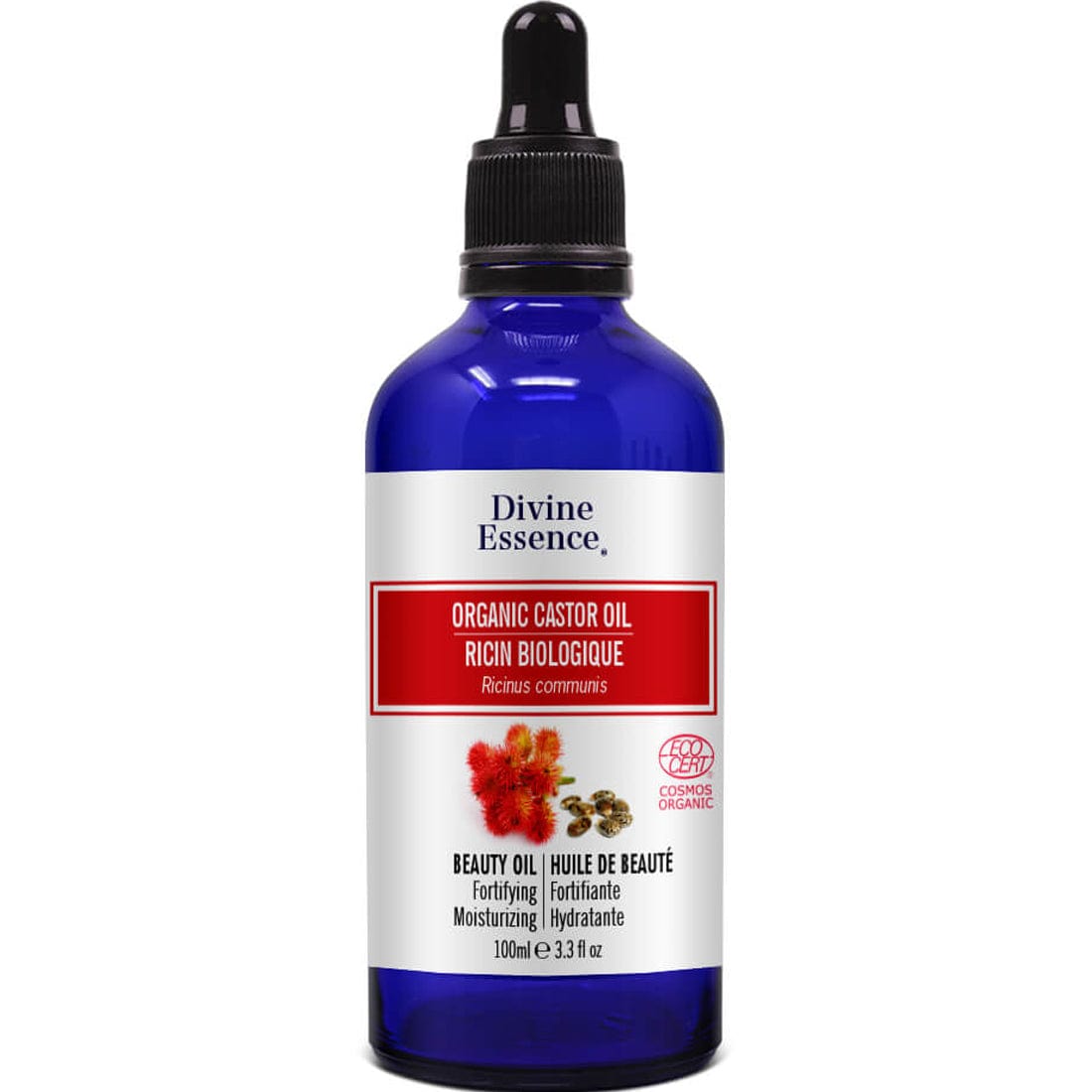 Divine Essence Castor Oil (Palma Christi) Oil (Organic), 100ml