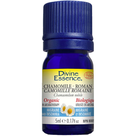 Divine Essence Chamomile - Roman Essential Oil (Organic), 5ml