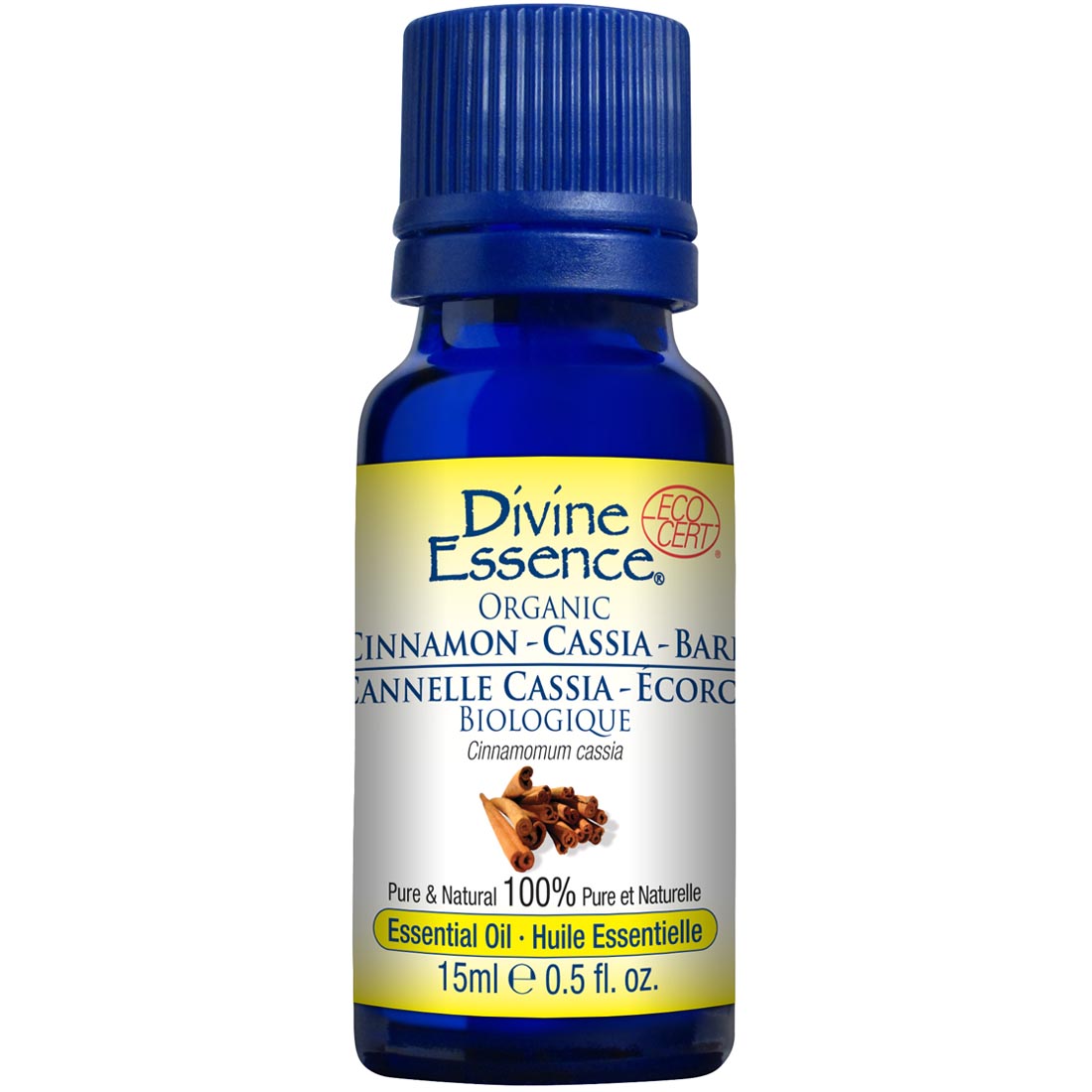 Divine Essence Cinnamon Cassia Essential Oil (Organic), 15ml