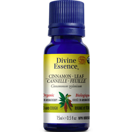 Divine Essence Cinnamon - Leaf Essential Oil (Organic), 15ml