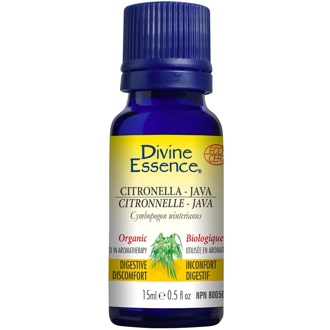 Divine Essence Citronella - Java Essential Oil (Organic), 15ml