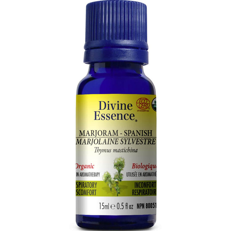 Divine Essence Spanish Marjoram Essential Oil (Organic), 15ml