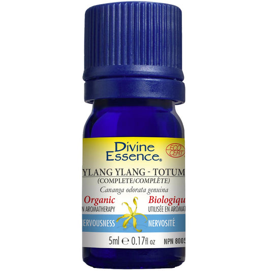 Divine Essence Ylang Ylang Totum (Complete) Essential Oil (Organic), 5ml