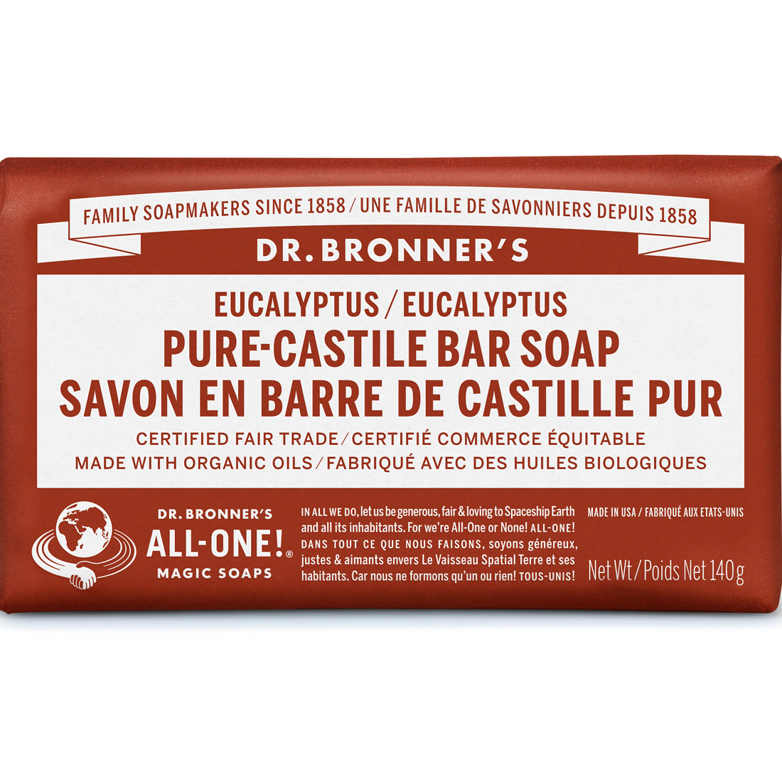 Dr. Bronner's Bar Soap, 140g