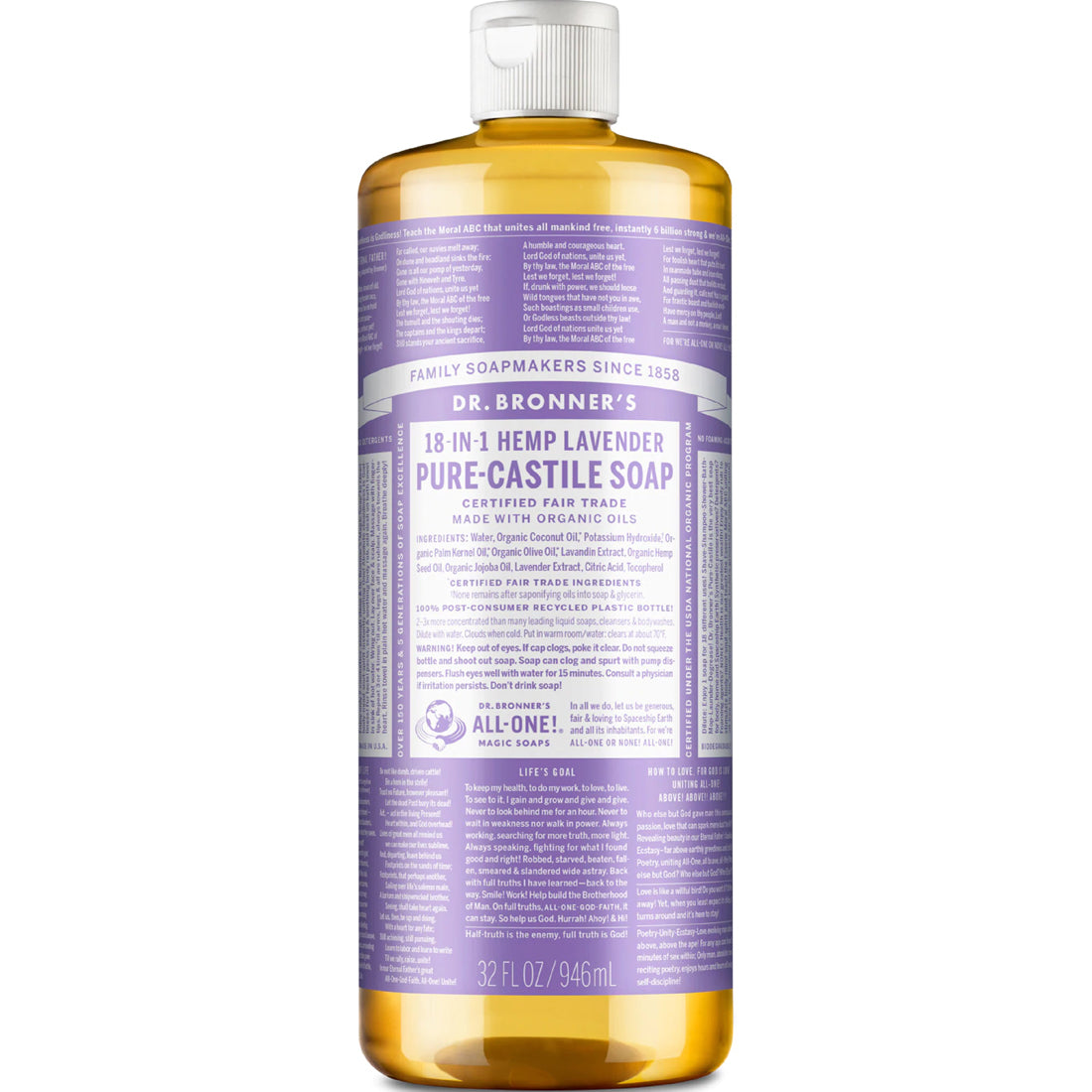 Dr. Bronner's Organic Liquid Castile Oil Soap