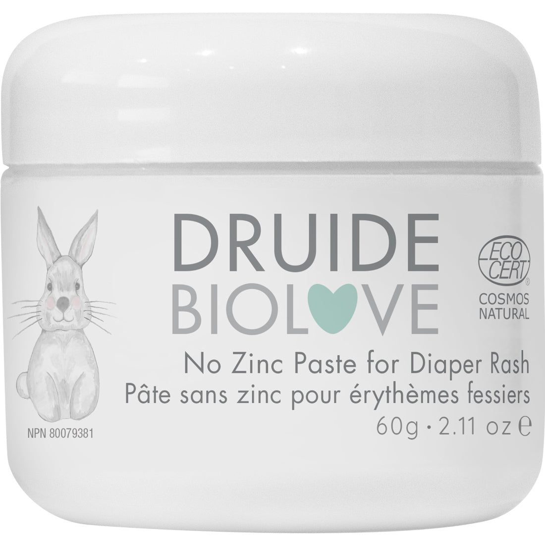 Druide Baby No Zinc Paste Diaper Rash, 60g