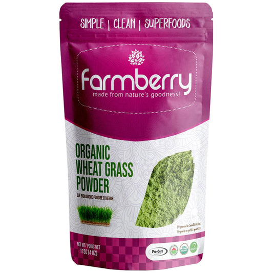 Farmberry Organic Wheat Grass Powder, 115g