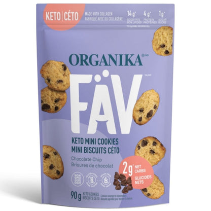 Organika FAV Keto Mini Cookies With Collagen (Gluten and Grain Free)