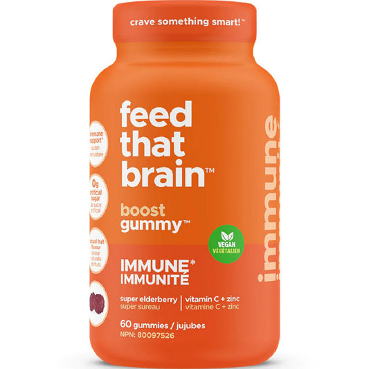 Feed That Brain Immune Boost Gummies, Vitamin C and Zinc Gummies, 60 Gummies