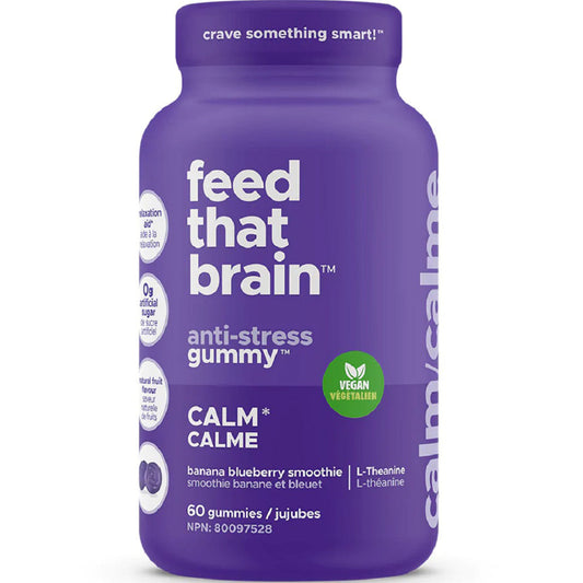 Feed That Brain Gummies For Calm, L-Theanine Gummies, 60 Gummies