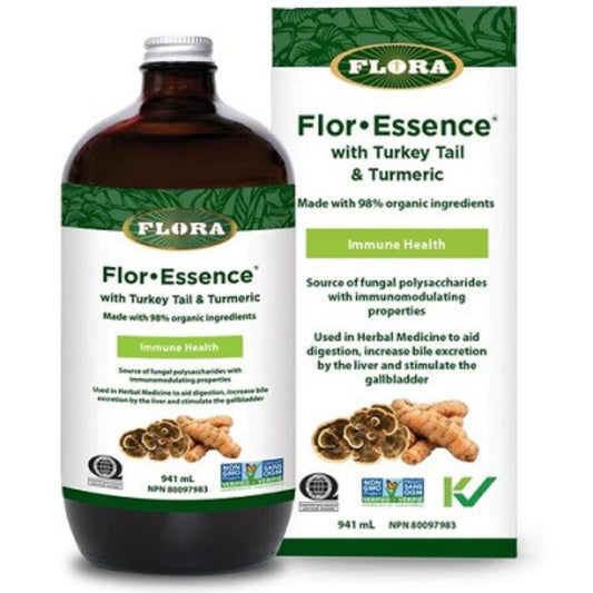 Flora Flor-Essence Herbal Tea Cleanse Liquid With Turkey Tail and Turmeric