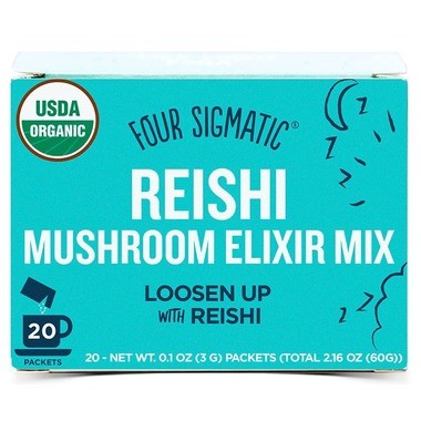 Four Sigmatic Reishi Medicinal Mushroom Elixir, Relax & Stress Support, Powder, 20x3g Sachets