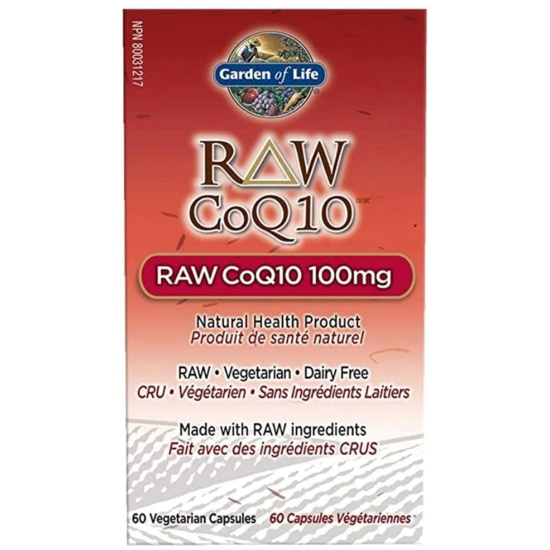 Garden of Life Vitamin Code Raw CoQ10 100mg, 60 Vegetarian Capsules