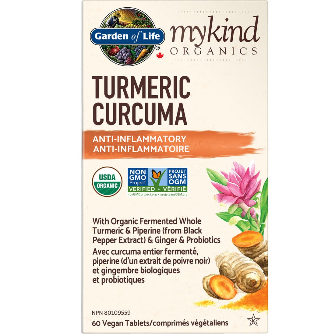 Garden of Life mykind Organics Turmeric, 60 Tablets