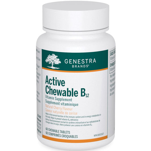 Genestra Active Chewable B12 1000mcg (methylcobalamin), 60 Tablets