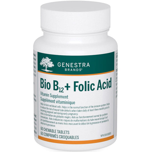 Genestra Bio B12 + Folic Acid, 60 Tablets