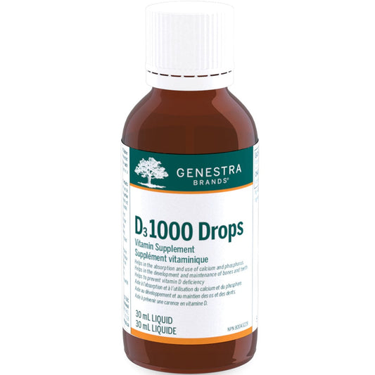 Genestra D3 1000 Drops (1,000 IU), 30ml