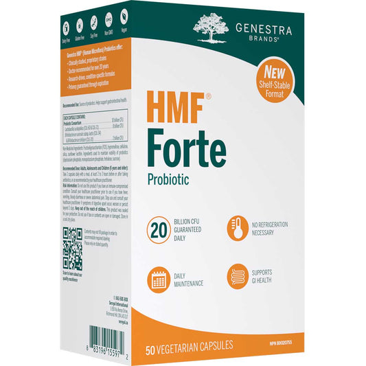 Genestra HMF Forte, 10 Billion CFU, Shelf Stable, 50 Capsules