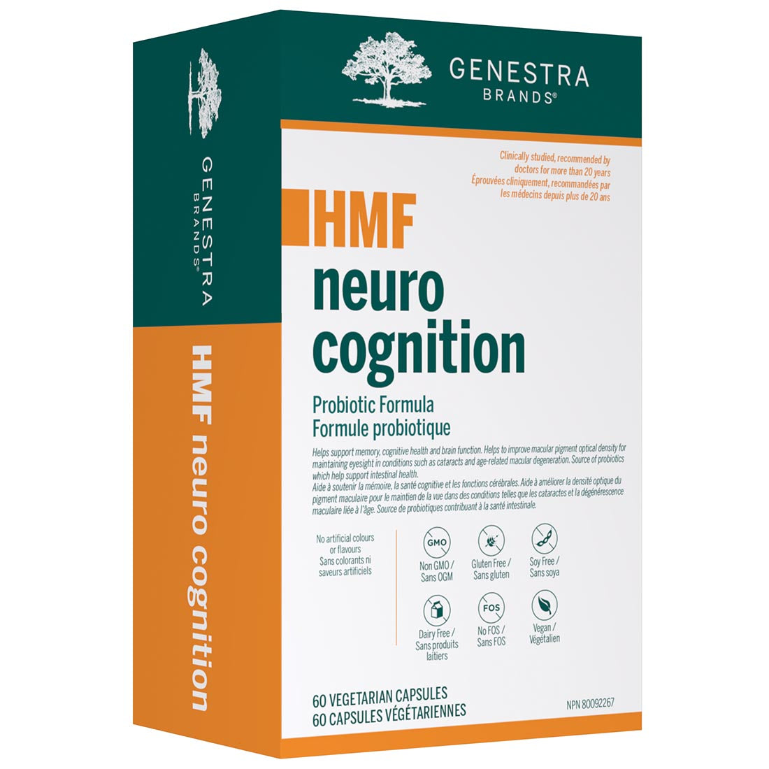 Genestra HMF Neuro Cognition, 12.5 Billion, 60 Vegetable Capsules