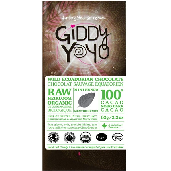 Giddy Yoyo Organic Dark Chocolate Bar, 62g