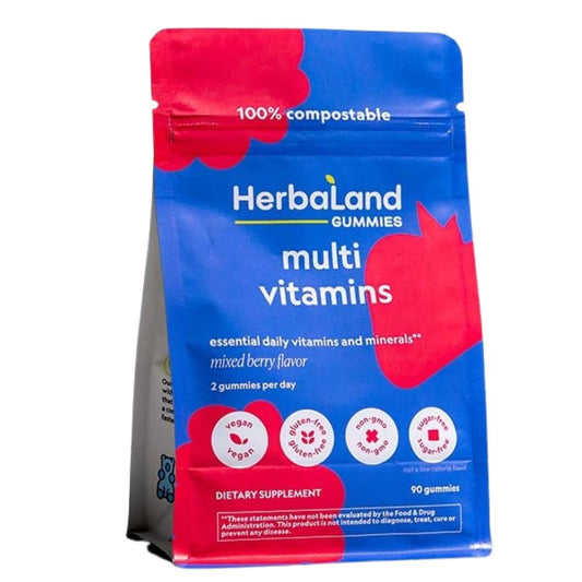 Herbaland Multivitamins Gummies, Vegan, Gluten-Free, Non-GMO, Sugar-Free, 90 Gummies