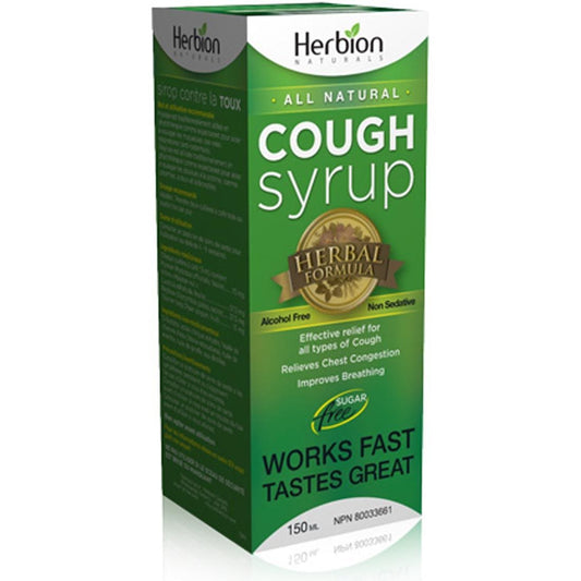 Herbion All Natural Cough Syrup for Cough, Chest Congestion, Sugar Free, Great Taste, 150ml