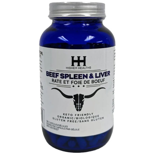 Higher Healths Grass-Fed Beef Spleen and Liver, 180 Capsules