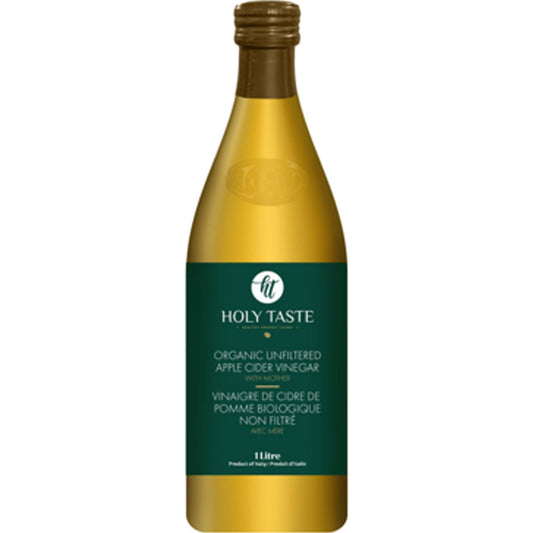 Holy Taste Organic Apple Cider Vinegar With Mother, Unfiltered, 1000ml