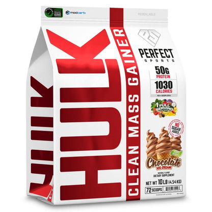 Perfect Sports Hulk Clean Mass Gainer, All-In-One Weight Gainer, No Added Sugar