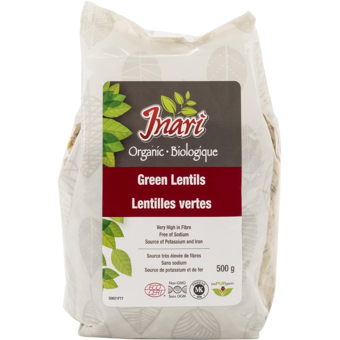 Inari Organic Green Lentils, 500g