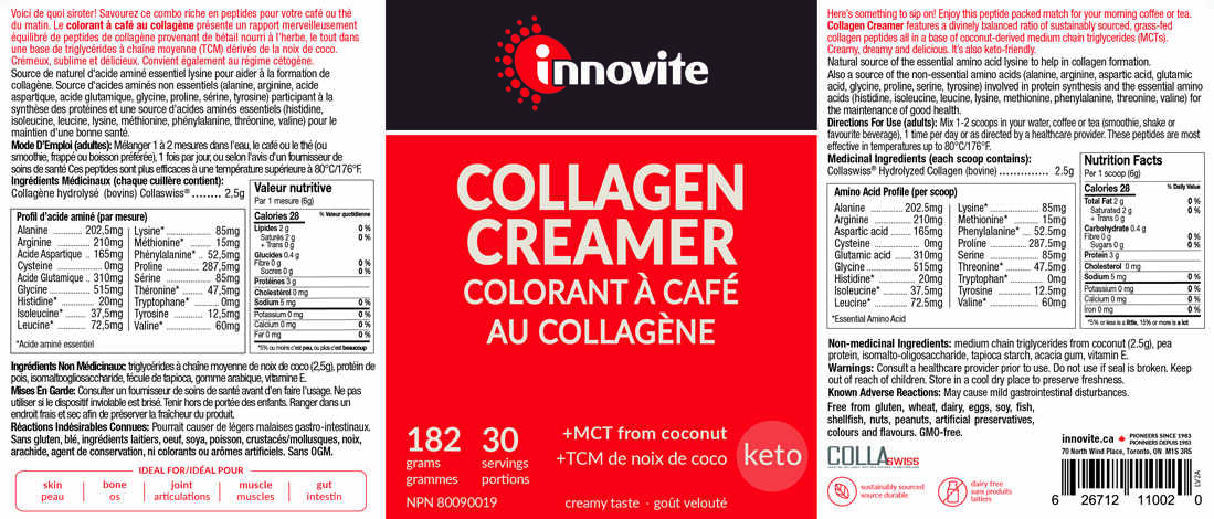 Innovite Collagen Creamer (Keto Freindly), 30 Servings