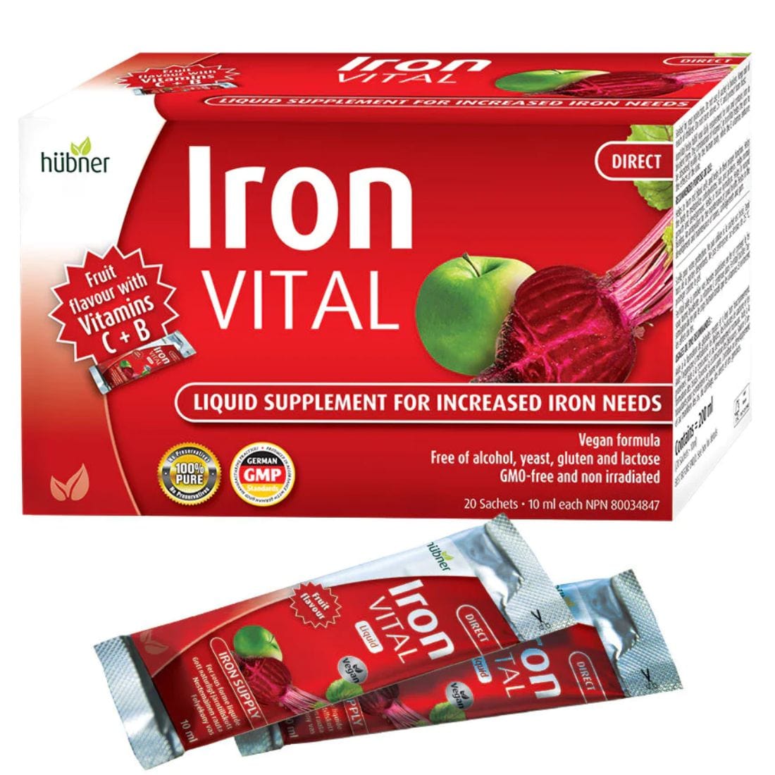 Hubner Iron Vital, Liquid Iron Supplement (Great Tasting!)