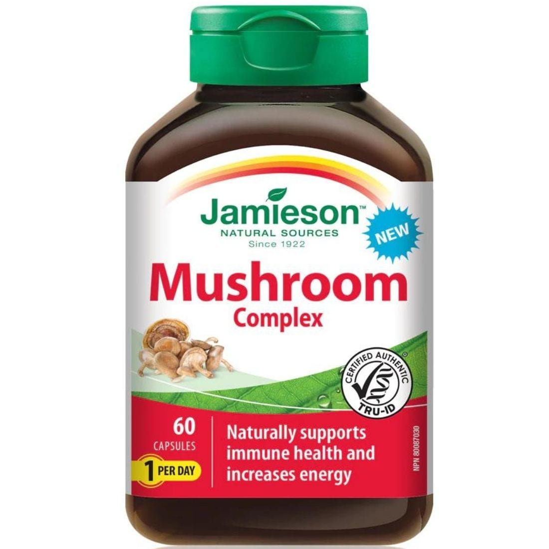 Jamieson Mushroom Complex, Reishi, Lions Mane, Chaga, Shiitake, 60 Capsules