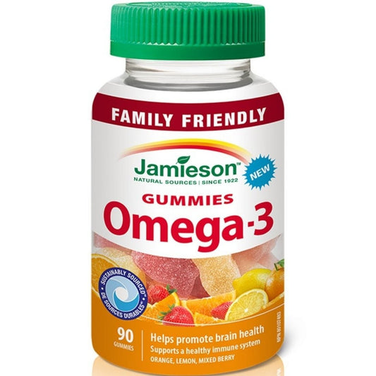 Jamieson Omega-3 Gummies, 6mg EPA, 34mg DHA, 90 Gummies
