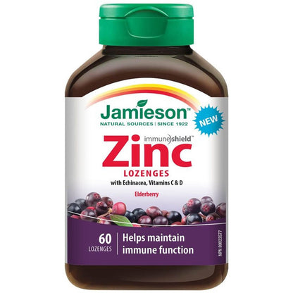 Jamieson Zinc Lozenges with Echinacea, Vitamins C and D , 60 Lozenges