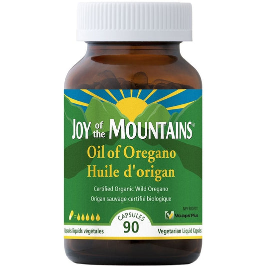 Joy of the Mountains Wild Organic Oil of Oregano75-85% Carvacrol, 90 Capsules