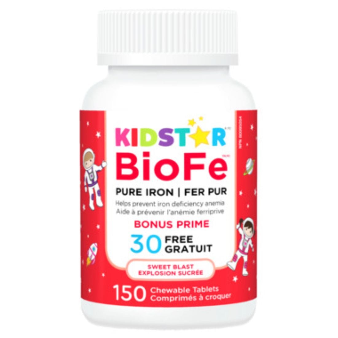 KidStar BioFe Pure Chewable Iron For Kids, 5mg Iron per Chewable