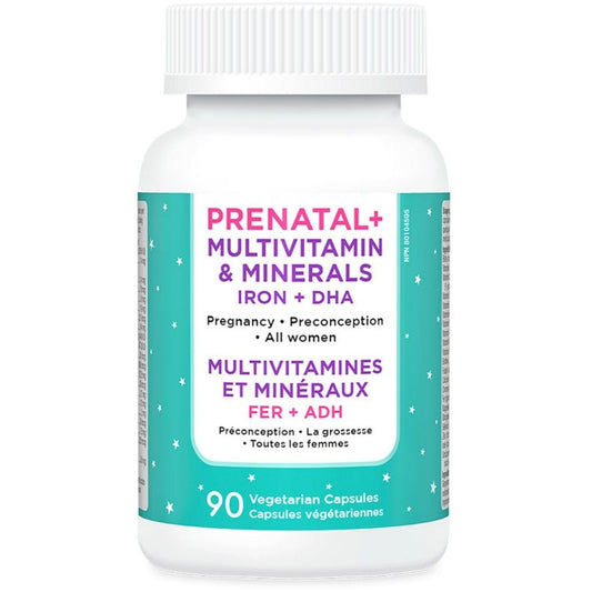 KidStar Prenatal Multivitamin and Minerals with Iron and DHA, 90 Vegetarian Capsules