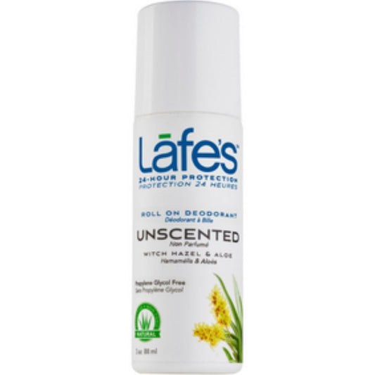 Lafe's Body Care Deodorant Roll-On Unscented, 88 ml
